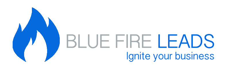 Blue Fire Leads Logo